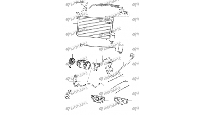 Радиатор кондиционера Chery