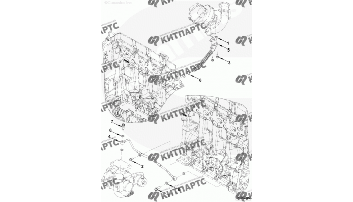 Трубки турбины Cummins 2.8 ISF