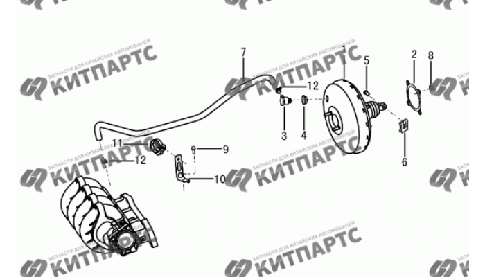 Вакуумный усилитель Dong Feng H30 Cross