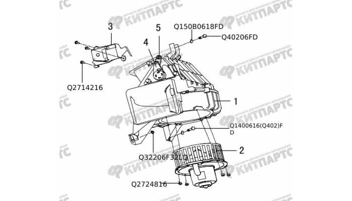 Электродвигатель отопителя Great Wall Hover H5