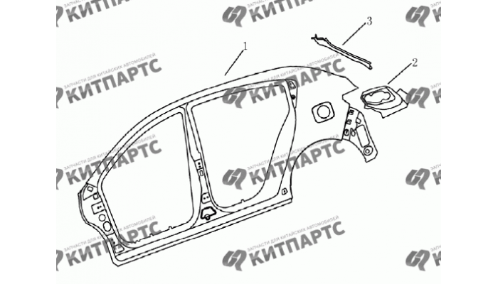 Боковина кузова (хетчбэк) Geely Emgrand (EC7)